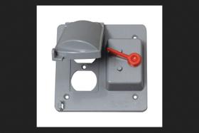 Tampa de caixa combinada Sigma Electric Square Plastic 2 Gang