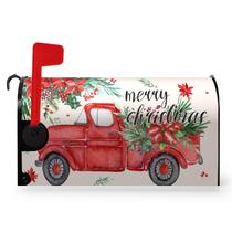Tampa de caixa de correio Dacawin, caminhão vermelho de Natal de 21 x 18 polegadas