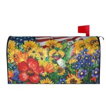 Tampa de caixa de correio Oplp Bright Flowers and Hummingbird Waterproof Tampa de caixa de correio Oplp Bright Flowers and Hummingbird Waterproof