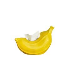 Tampa de caixa de lenços Ceramic Banana Design 26x13x18cm