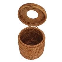 Tampa de caixa de lenços de vime Ozgkee retangular para banheiro