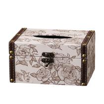 Tampa de caixa de lenços, dispensador de porta-lenços, padrão floral