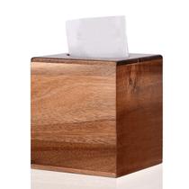 Tampa de caixa de lenços KYDIFS Square Acacia Wood para banheiro Tampa de caixa de lenços KYDIFS Square Acacia Wood para banheiro