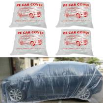 Tampa de carro Bocarmo descartável de plástico transparente universal x4