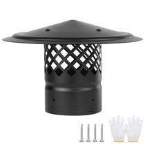 Tampa de chaminé CLLOMAGY Ventilação redonda de aço galvanizado de 4 polegadas Tampa de chaminé CLLOMAGY Ventilação redonda de aço galvanizado de 4 polegadas