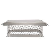 Tampa de chaminé HY-C Shelter 46x46 cm em aço inoxidável aparafusada Tampa de chaminé HY-C Shelter 46x46 cm em aço inoxidável aparafusada