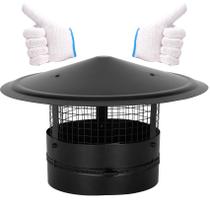 Tampa de chaminé Topfurn de aço inoxidável ajustável de 8 polegadas