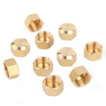 Tampa de compressão LTWFITTING em latão 5/8" OD, pacote com 10 Tampa de compressão LTWFITTING em latão 5/8" OD, pacote com 10