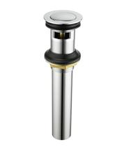 Tampa de drenagem dobrável para pia de banheiro Purelux com cromo transbordante Tampa de drenagem dobrável para pia de banheiro Purelux com cromo transbordante