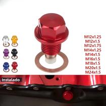 Tampa De Drenagem Magnética De Óleo M12x15 M12x125 M14x15 M24x15, Porca De Cárter De Alumínio Para