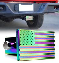 Tampa de engate de reboque de reboque Xprite Aluminium com bandeira dos EUA de 2 polegadas