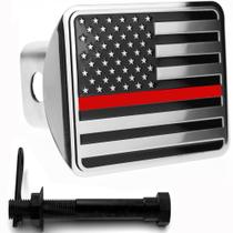 Tampa de engate de reboque EverHitch USA Flag em aço inoxidável Tampa de engate de reboque EverHitch USA Flag em aço inoxidável