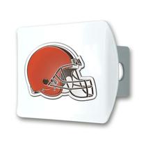 Tampa de engate FANMATS 43403 NFL Cleveland Browns White Metal