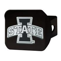 Tampa de engate FANMATS Iowa State Cyclones Black Metal com emblema