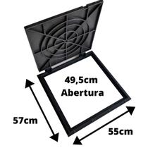 Tampa de Esgoto Cisterna PVC 50x50cm Caixa de Gordura Passagem Resistente 200Kg