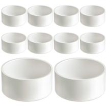 Tampa de extremidade de tubo de PVC de 1-1/2" (3,81 cm), pacote com 10 unidades para tubo Schedule 40