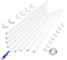 Tampa de fio de cabo Cord Hider Delamu CC03 branca de 142 polegadas