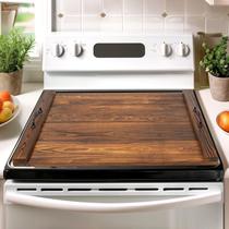 Tampa de fogão Lynicon Noodle Board Wood com alças 29,5x22cm