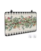 Tampa de fogão para fogão elétrico, Christmas Bird Winter Plants, eucalipto, capa de fogão xadrez preta retrô para tampo de vidro, tapete de borracha resistente ao calor, capa de fogão dobrável, protetor superior, 28,5 x 20,5” Tampa de fogão para fogão elétrico, Christmas Bird Winter Plants, eucalipto, capa de fogão xadrez preta retrô para tampo de vidro, tapete de borracha resistente ao calor, capa de fogão dobrável, protetor superior, 28,5 x 20,5”