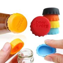 Tampa De Garrafa De Silicone Cerveja E Vinho Kit 6 Unidades