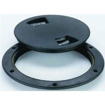 Tampa De Inspeção 4Pol Redonda Preta