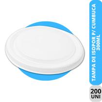 Tampa De Isopor para Cumbuca 300Ml Com 200 Unidades Tampa De Isopor para Cumbuca 300Ml Com 200 Unidades