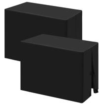 Tampa de mesa Fixwal 4FT ajustada preta, pacote com 2 unidades para mesa dobrável