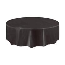 Tampa de mesa: plástico preto sólido, redondo, 84 cm, design elegante