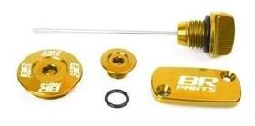 Tampa De Oleo/Motor/Reservatorio + Vareta Kit Br Parts Crf 230 07/21 - Dourado