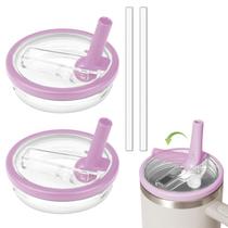 Tampa de Palha Dobrável para Stanley Quencher (1,2L) - Pacote com 2