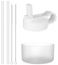 Tampa de palha e bota para Hydro Flask Wide Mouth 32/40 onças - branca