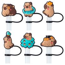 Tampa de palha para Stanley Cup Capybara 10 mm 6 unidades BULKITEM