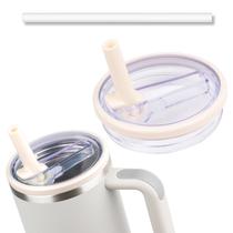 Tampa de palha Tumbler Flip, 1 pacote de 1,2 L compatível com Stanley