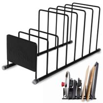 Tampa de panela e prateleira organizadora de pratos Cuisinel Matte Black