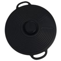 Tampa De Panela Silicone Com Alça 32,5x27,5 Cm - Lovely Vibe COR:PRETA