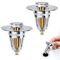 Tampa de pia de banheiro DZOFXMI 1,1-1,5" Push Pop Up Drain Tampa de pia de banheiro DZOFXMI 1,1-1,5" Push Pop Up Drain