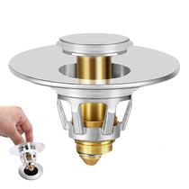 Tampa de pia de banheiro Omruciy Universal Pop Up Strainer