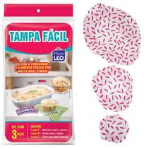 Tampa de plastico para alimentos facil lavavel com 3 pecas pmg - PLAST LEO Tampa de plastico para alimentos facil lavavel com 3 pecas pmg - PLAST LEO