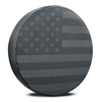 Tampa de pneu de reposição BDK Black & Grey American Flag for 16-17 Tampa de pneu de reposição BDK Black & Grey American Flag for 16-17