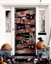 Tampa de porta de Halloween YUSPENYE 90x198 cm em tecido Oxford