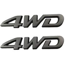 Tampa de porta-malas com logotipo Emblem 4WD traseira em liga de zinco cromada x2 - preta Tampa de porta-malas com logotipo Emblem 4WD traseira em liga de zinco cromada x2 - preta