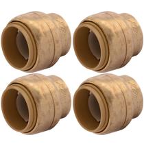 Tampa de pressão SharkBite U518LFA4 3/4 polegadas, pacote com 4 latões