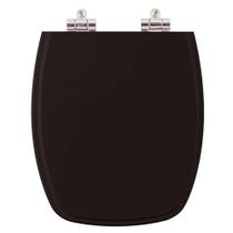 Tampa de Privada Poliéster Soft Close Amarilis Preto para louça Fiori 6lpf