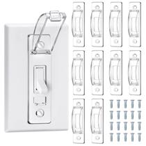Tampa de proteção de interruptor de luz Tellegloww transparente, 10 unidades Tampa de proteção de interruptor de luz Tellegloww transparente, 10 unidades