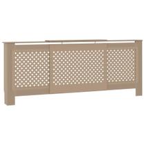 Tampa de radiador vidaXL MDF de comprimento ajustável com armazenamento marrom Tampa de radiador vidaXL MDF de comprimento ajustável com armazenamento marrom