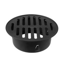 Tampa de ralo de piso Antrader 10 cm em aço inoxidável preto Tampa de ralo de piso Antrader 10 cm em aço inoxidável preto