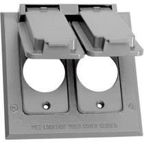 Tampa de receptáculo Sigma Electric 2 Gang 12x12 cm cinza Tampa de receptáculo Sigma Electric 2 Gang 12x12 cm cinza