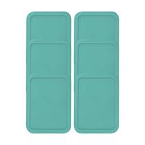 Tampa de recipiente MRX Solutions Turquesa 20x15,5 cm, pacote com 6 Tampa de recipiente MRX Solutions Turquesa 20x15,5 cm, pacote com 6