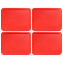 Tampa de reposição para armazenamento de alimentos Pyrex 7211-PC, 6 xícaras, vermelha (pacote com 4) Tampa de reposição para armazenamento de alimentos Pyrex 7211-PC, 6 xícaras, vermelha (pacote com 4)