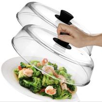 Tampa de respingos de micro-ondas, pacote com 2 unidades, borosilicato de vidro, 100% seguro para alimentos